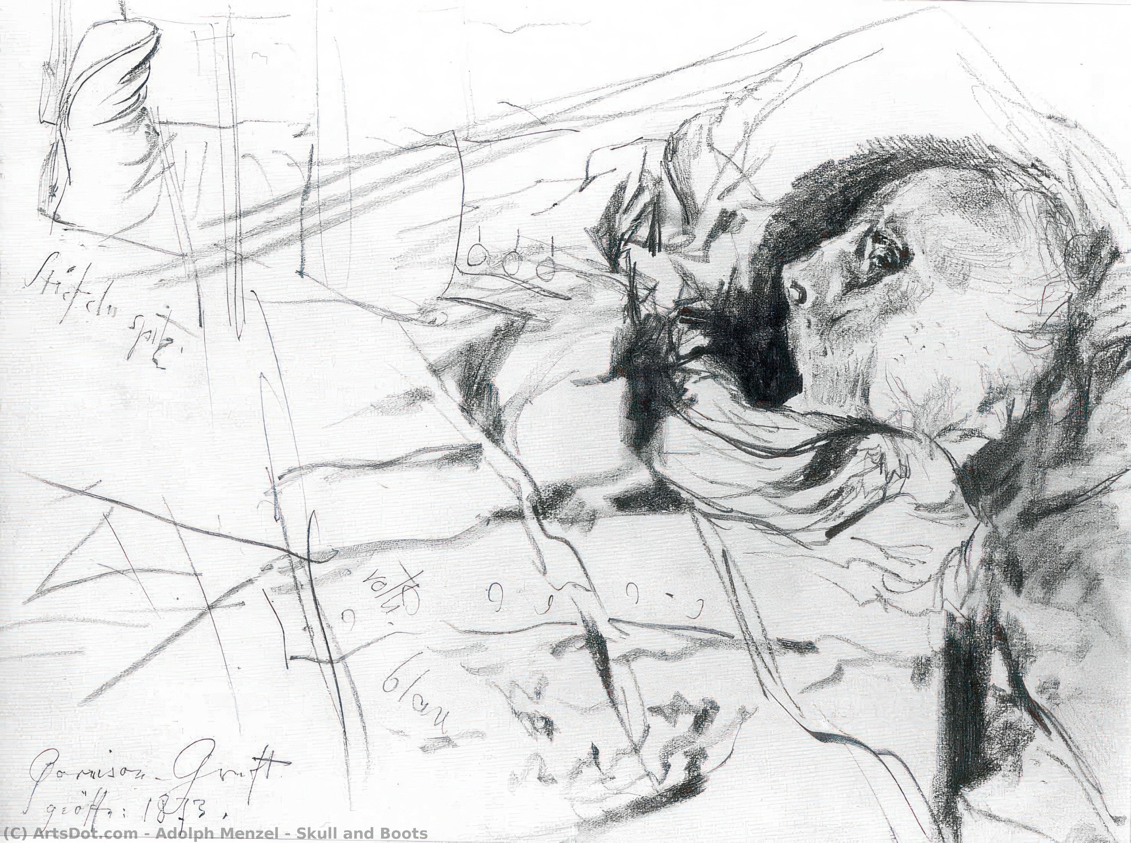 Skull And Boots — Adolph Von Menzel