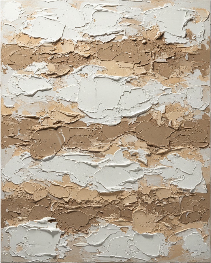 Stratified Silence: A Monumental Study In Sculptural White And Earthbound Textures — David Moreau