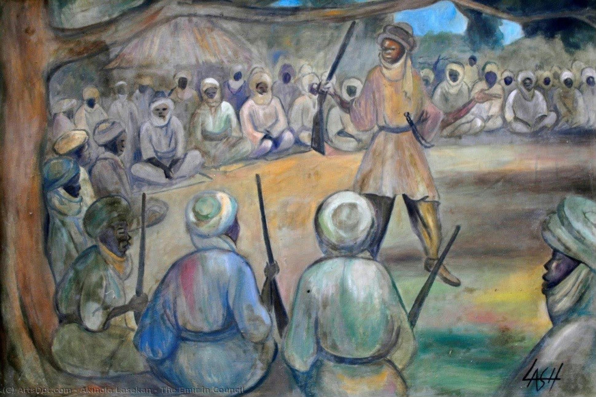 The Emir In Council — Akinola Lasekan