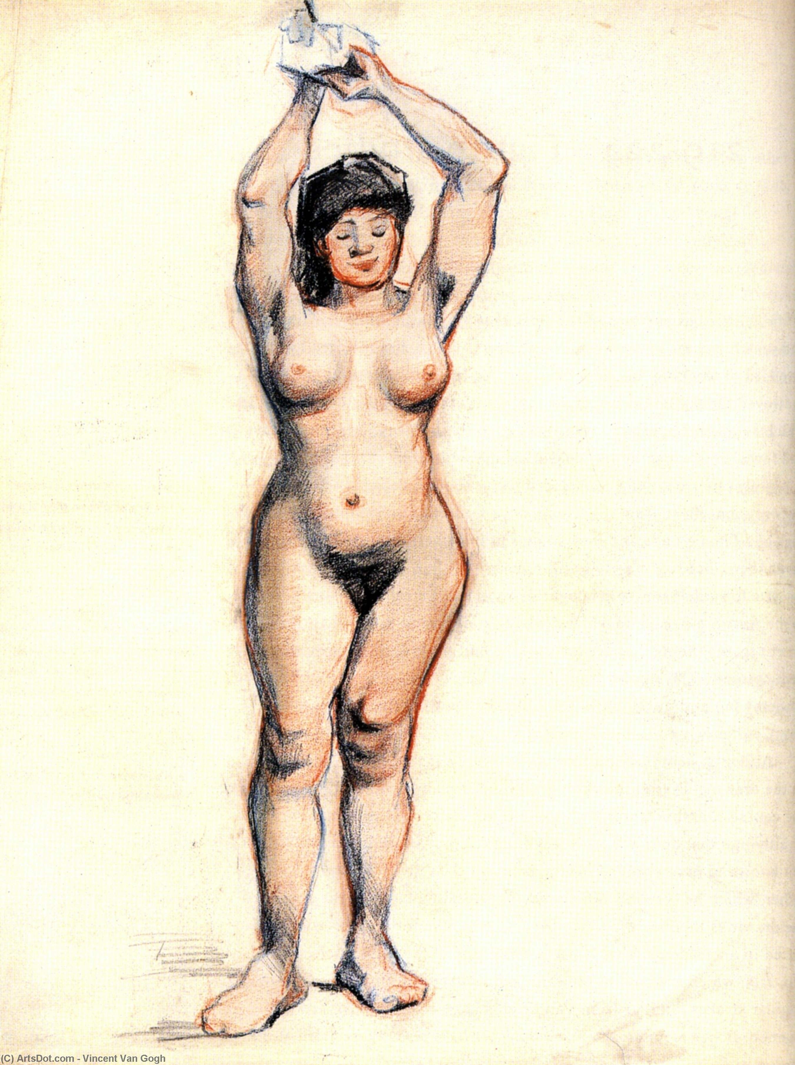 Standing Female Nude Seen From The Front — Vincent Willem Van Gogh
