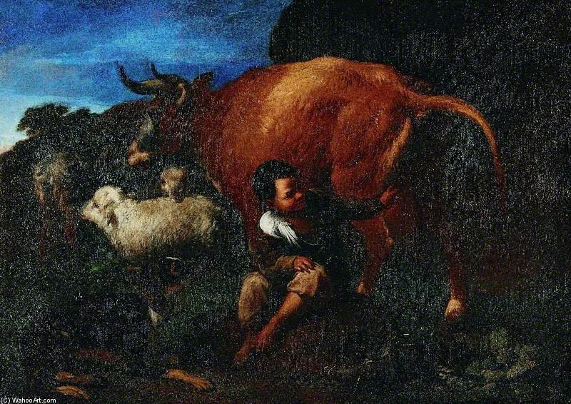 Shepherd Boy And A Cow — Pedro Núñez De Villavicencio
