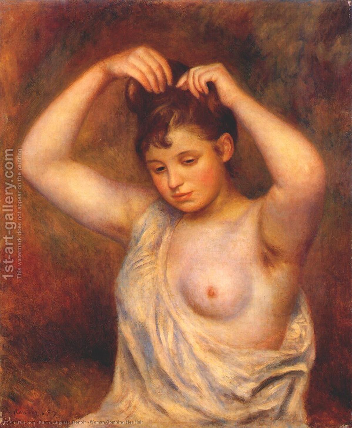 Woman Combing Her Hair — Pierre-auguste Renoir