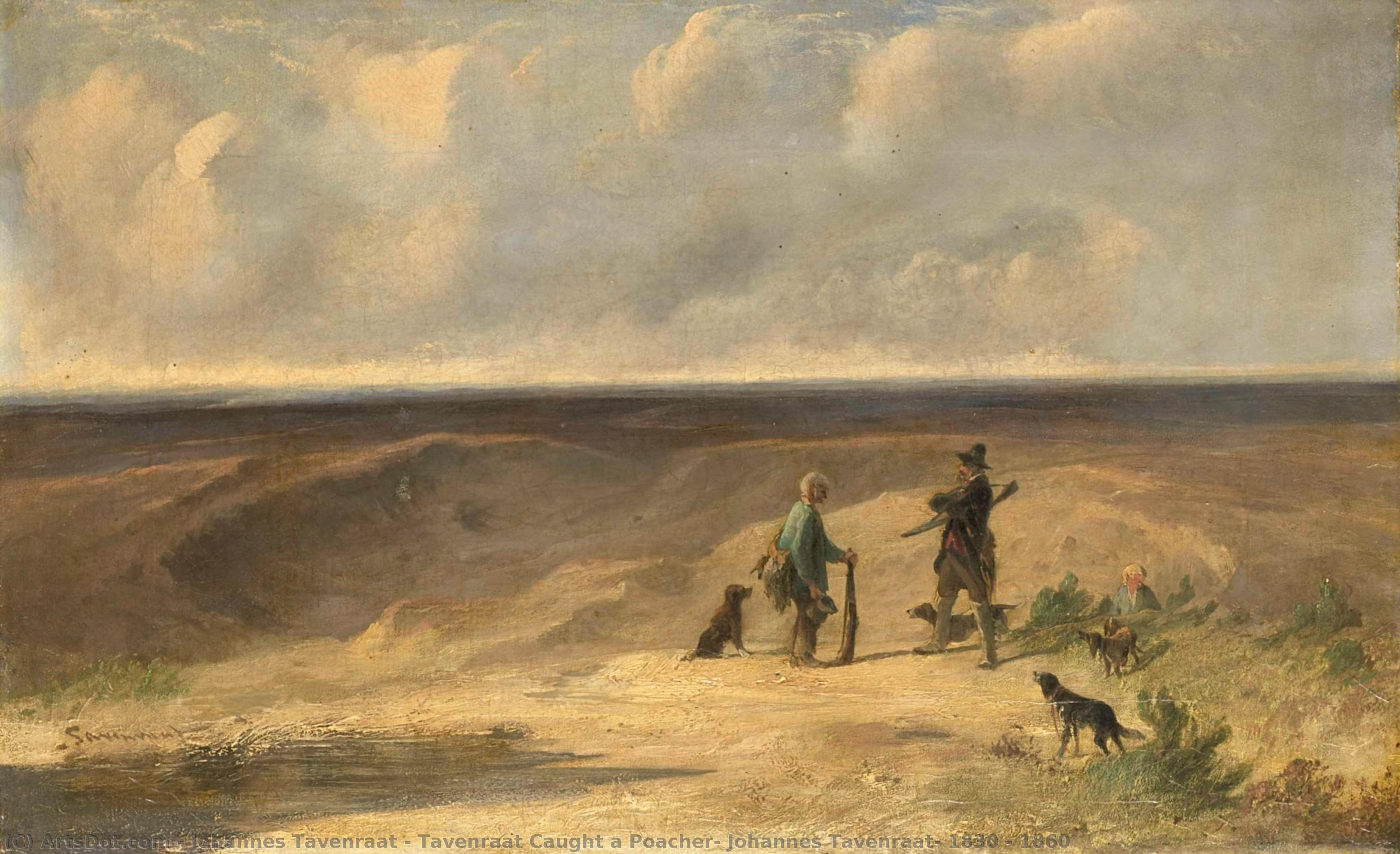 Tavenraat Caught A Poacher, Johannes Tavenraat, 1830 - 1860 — Johannes Tavenraat
