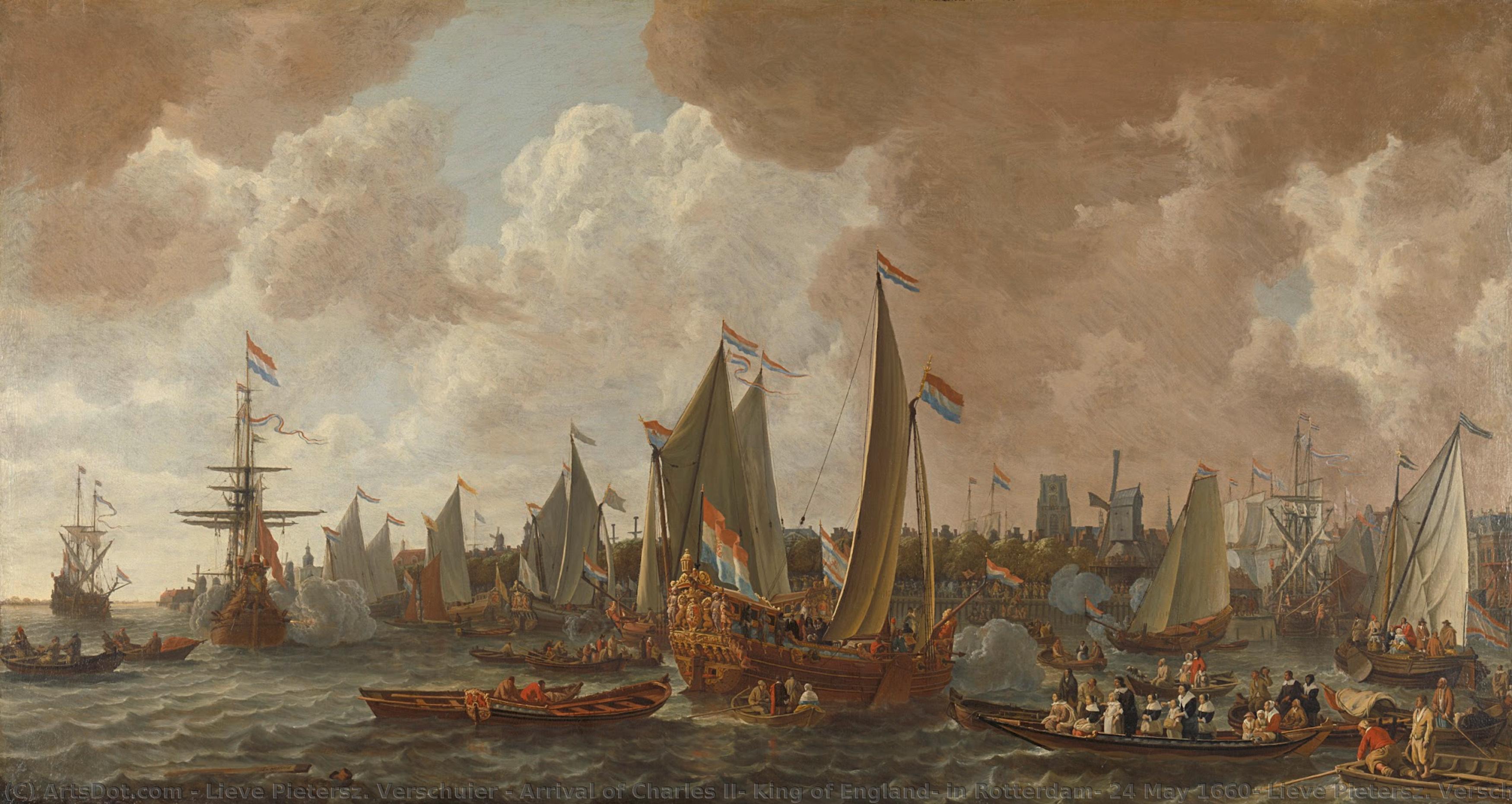 Arrival Of Charles Ii, King Of England, In Rotterdam, 24 May 1660, Lieve Pietersz. Verschuier, C. 1660 - C. 1665 — Lieve Pietersz Verschuier