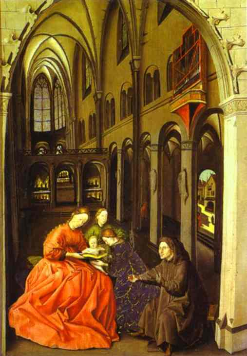 Madonna And Saints In A Church — Konrad Witz