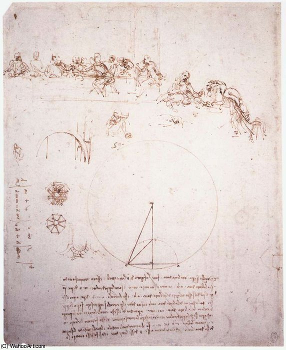 Estudio Para La Última Cena — Leonardo Da Vinci