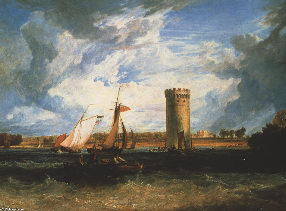 Tabley, The Seat Of Sir J.f. Leicester Bt.: Windy Day — Joseph Mallord William Turner
