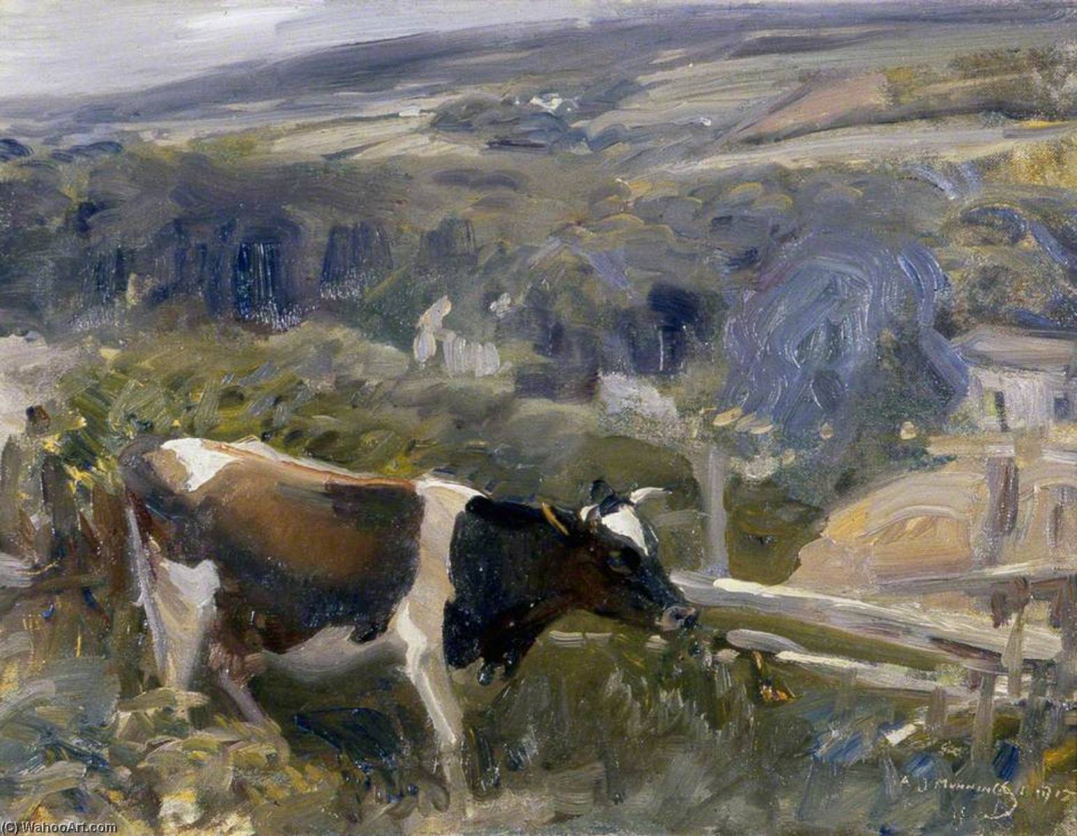 Landscape With A Cow — Sir Alfred James Munnings