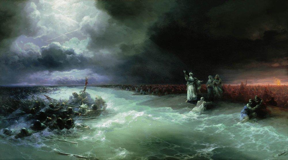 Passage Of The Jews Through The Red Sea — Ivan Konstantinovich Aivazovsky
