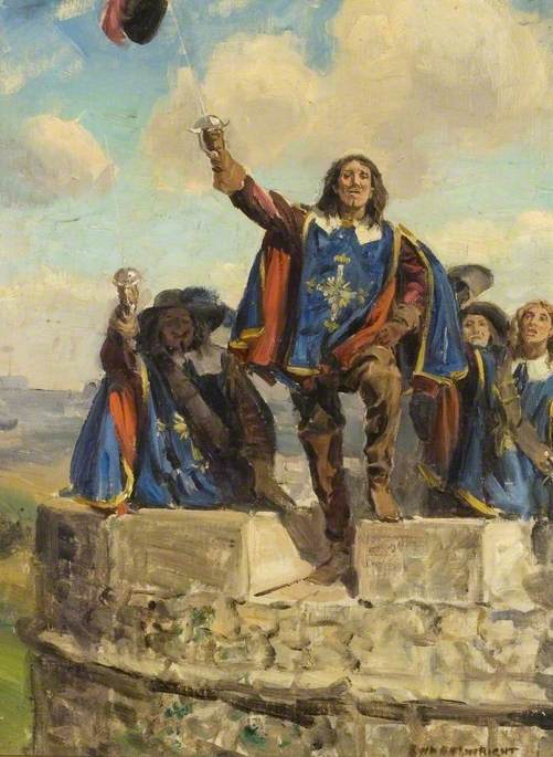 ‘athos Placed His Hat On The Point Of His Sword And Waved’ (illustration For 'the Three Musketeers') — Rowland Wheelwright