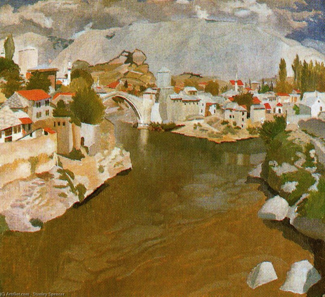 River Nareta, Mostar — Sir Stanley Spencer