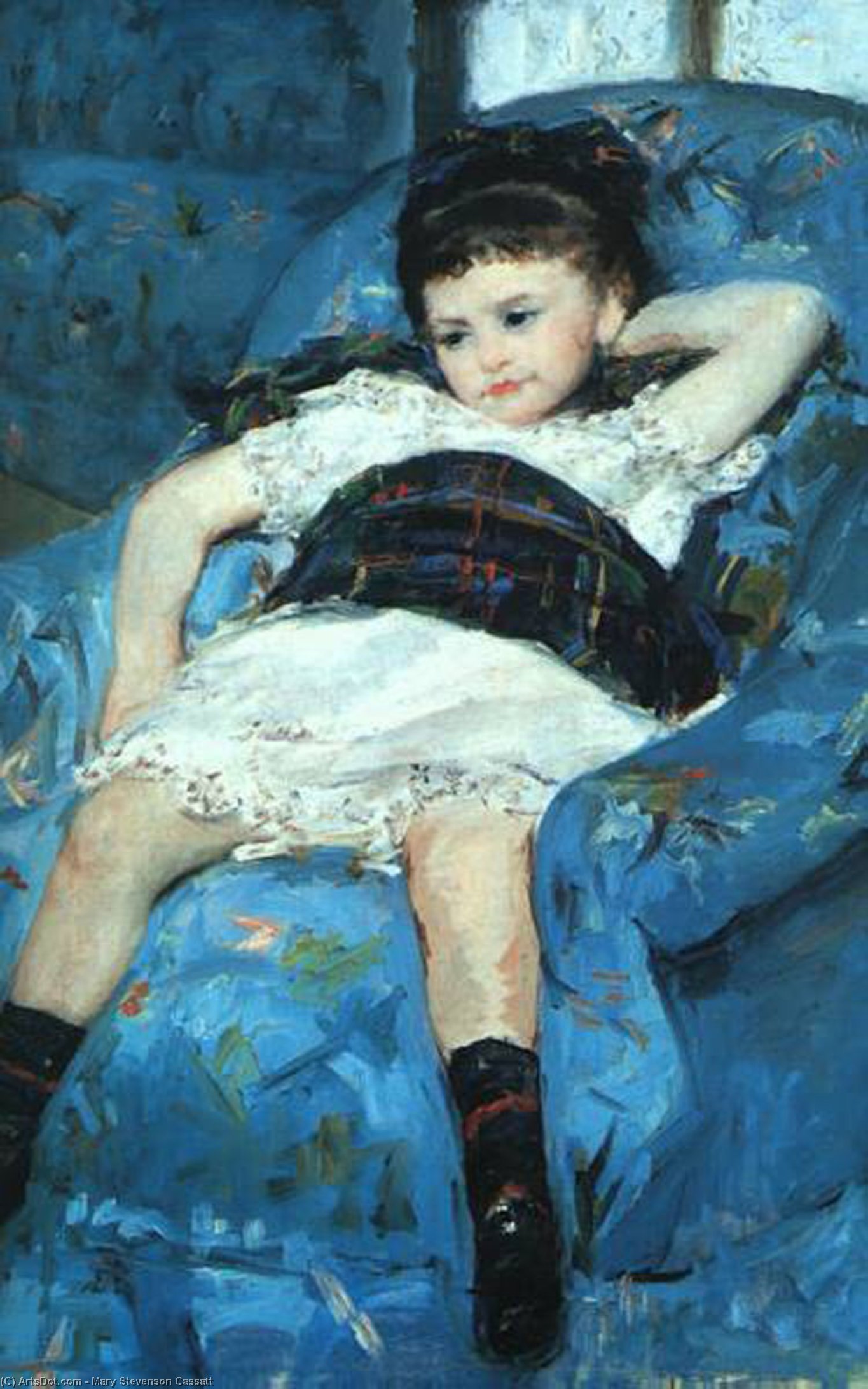 Little Girl In A Blue Armchair (detail) - — Mary Stevenson Cassatt