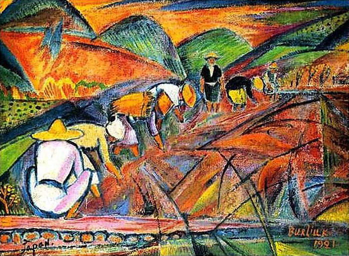 In The Paddy Fields — David Davidovich Burliuk