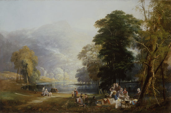 Picnic On The Shore Of A Lake In The Mountains — Thomas Miles Richardson Junior