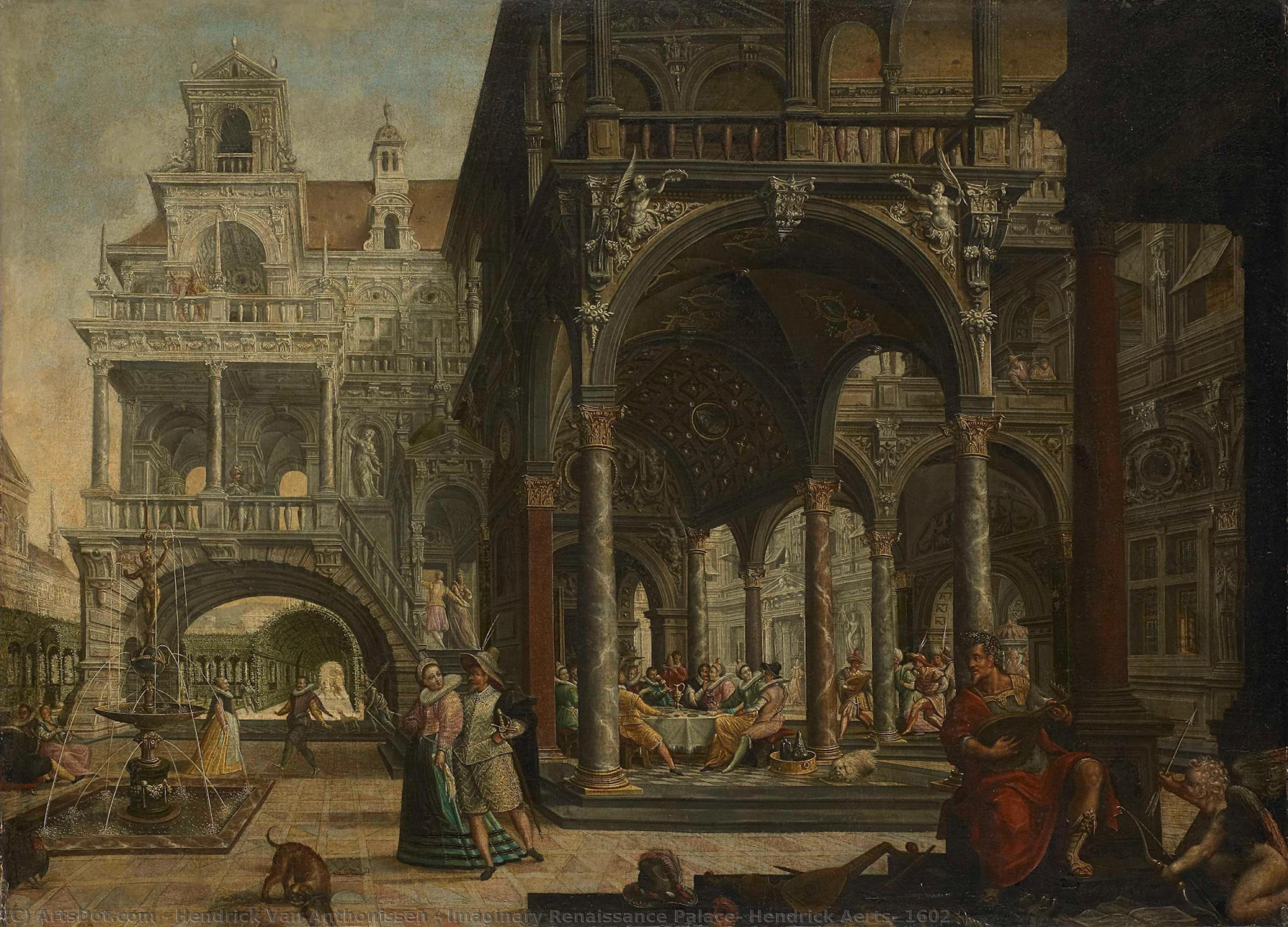 Imaginary Renaissance Palace, Hendrick Aerts, 1602 — Hendrick Van Anthonissen
