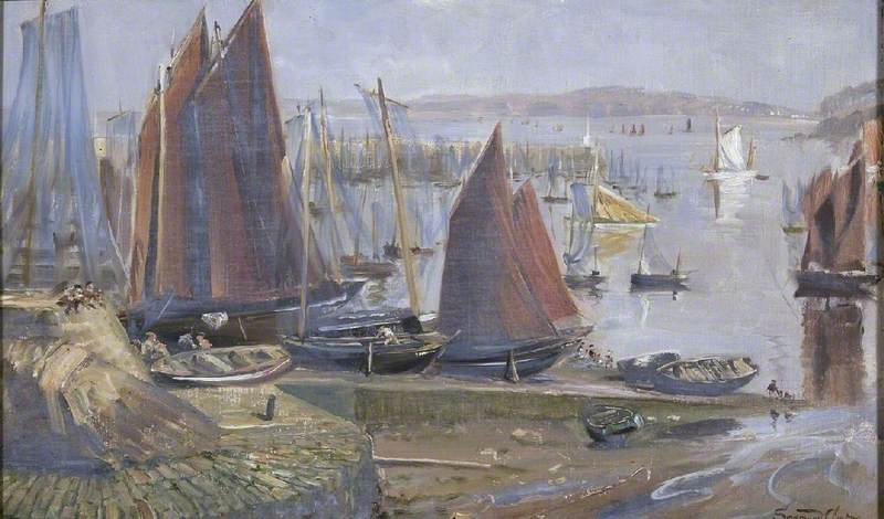 Return Of The Sardine Boats, Dournenez, Brittany — Sigismund Christian Hubert Goetze