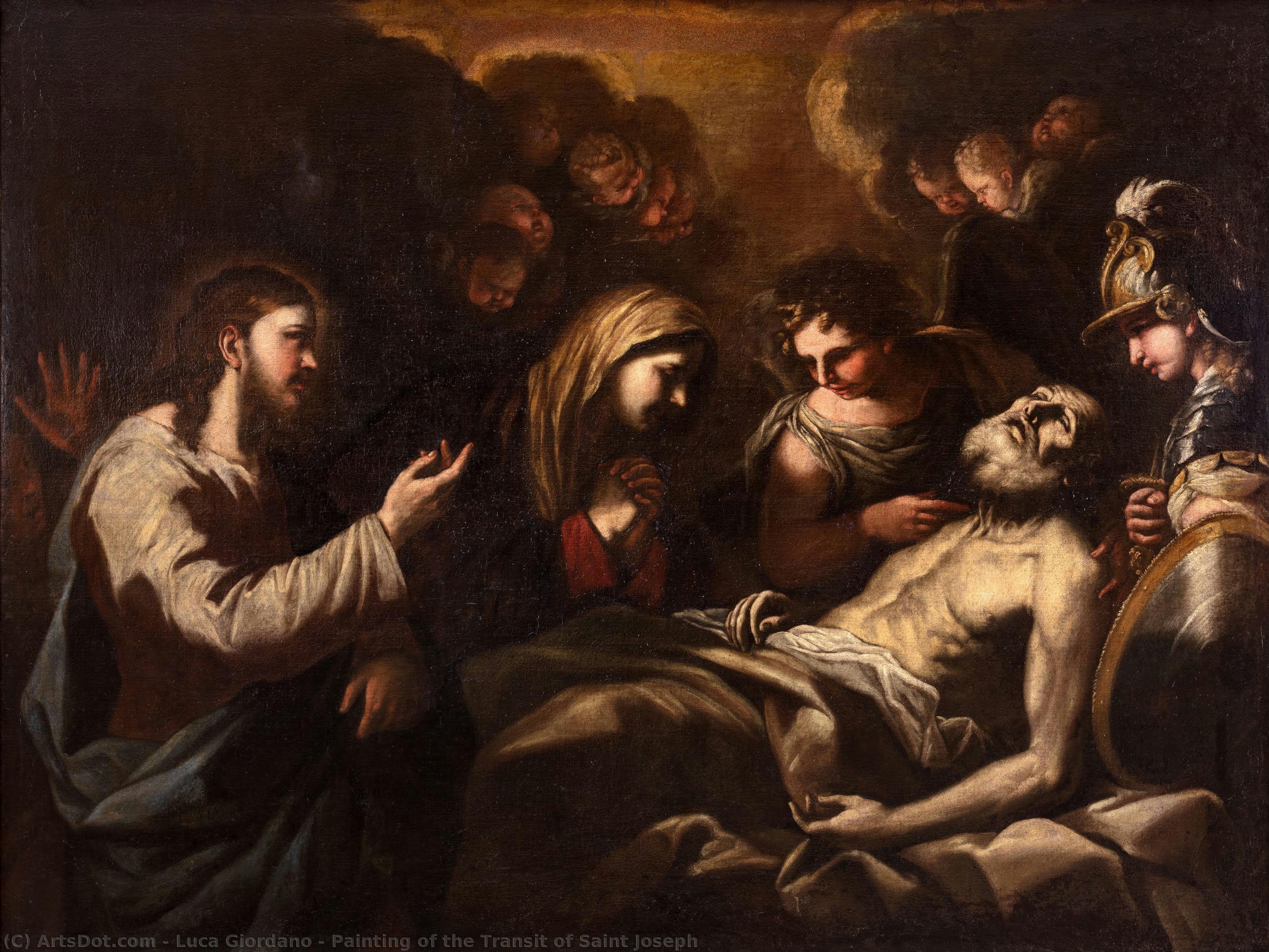 Painting Of The Transit Of Saint Joseph — Luca Giordano