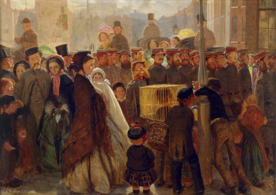 Volunteers Marching Out, (1860) — Arthur Boyd Houghton