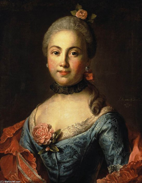 Portrait Of A Woman In A Blue Dress — Ivan Petrovich Argunov
