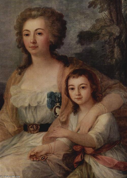 Countess Anna Protassowa With Niece — Angelica Kauffmann (maria Anna Angelika)