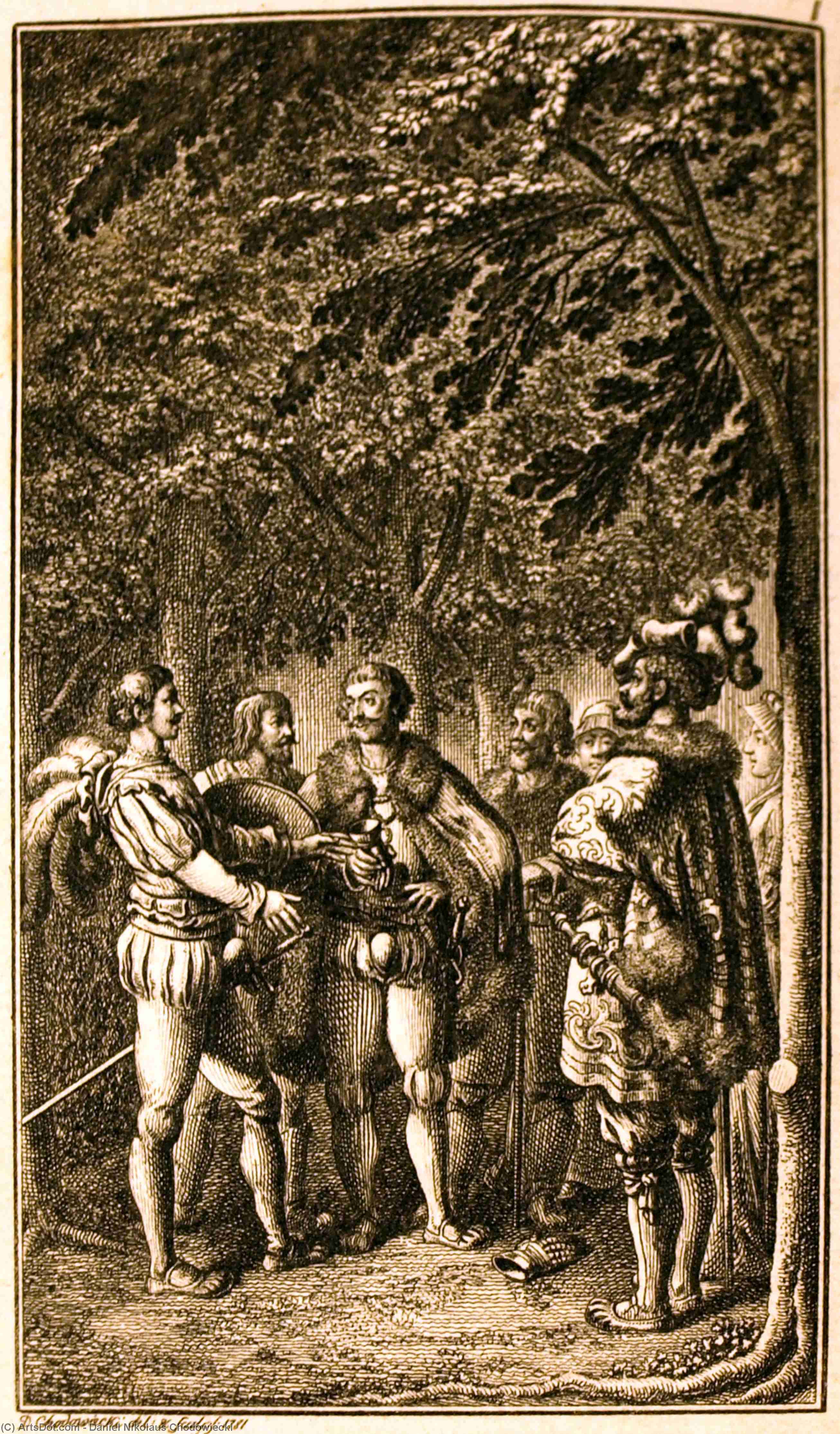 Illustration From Johannes Ewalds Rolf Krage — Daniel Nikolaus Chodowiecki