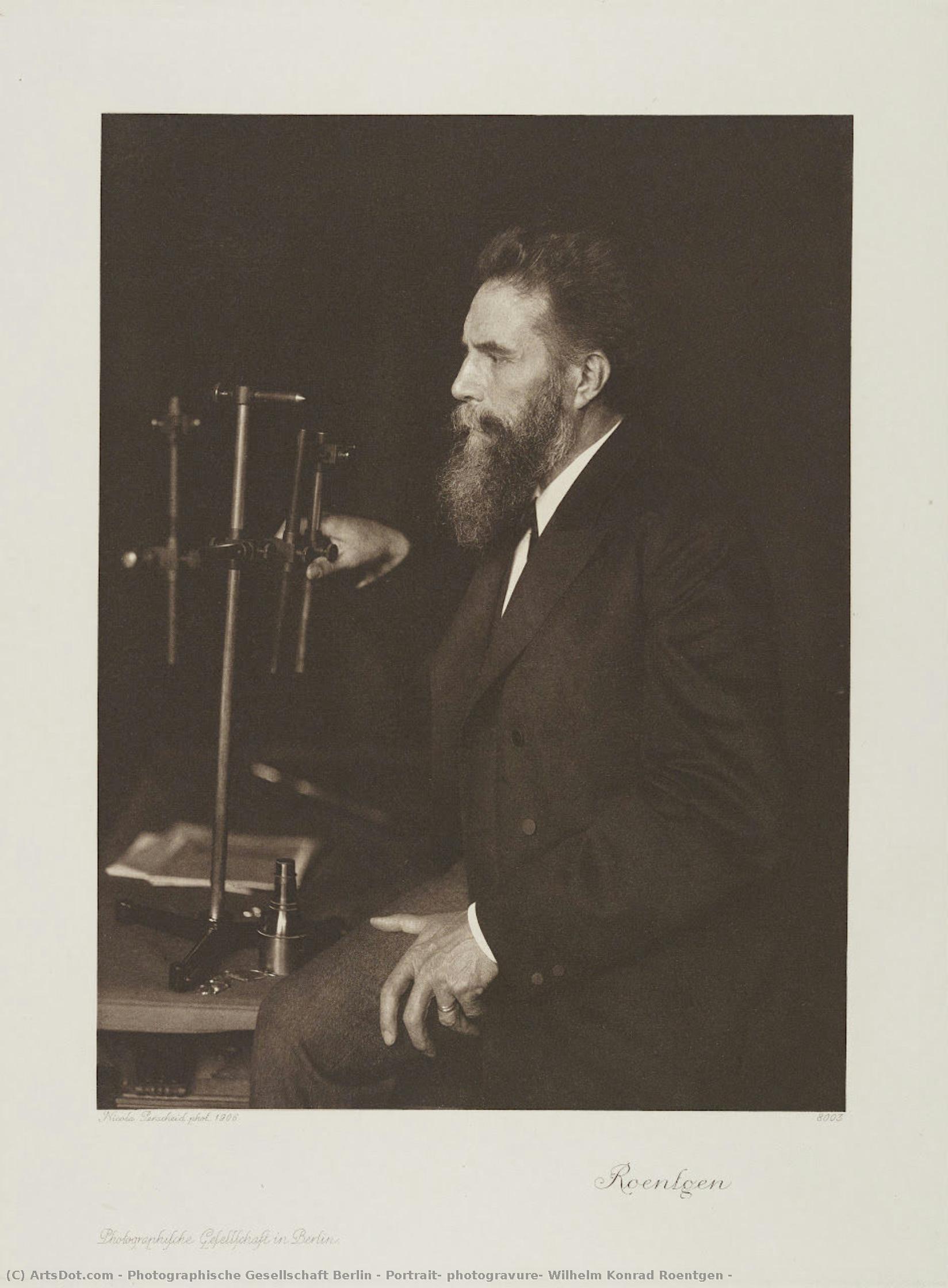 Portrait, Photogravure, Wilhelm Konrad Roentgen — Photographische Gesellschaft Berlin