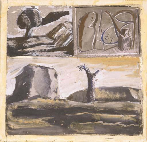 Italian Landscape (grotesque) — Mario Sironi
