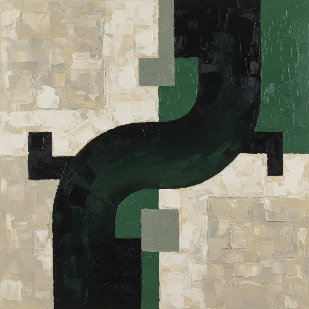 Monolithic Sinuous Form In Earthbound Tones: A Singular Monumental Abstract Composition — Laurent Fabre