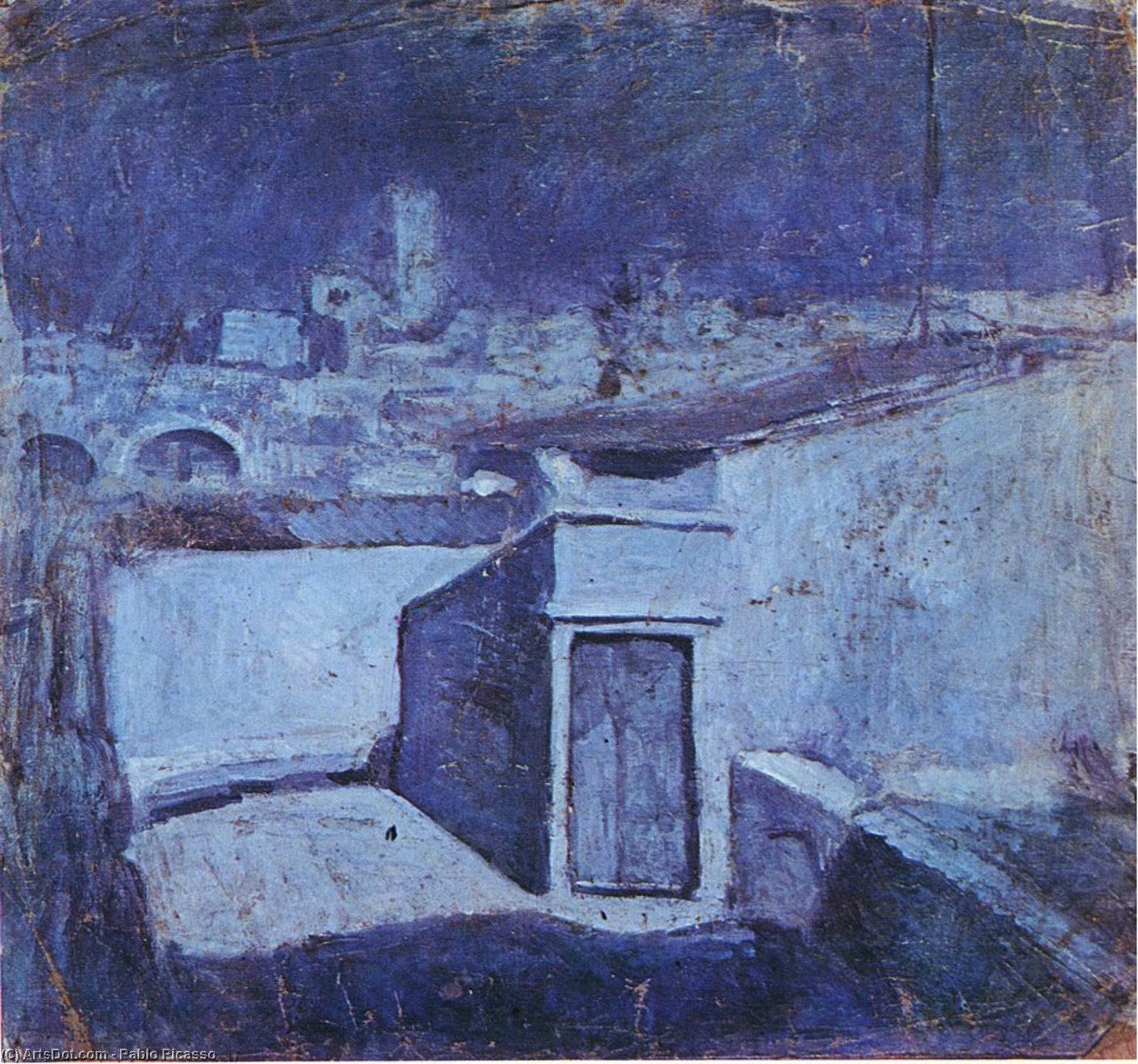 Die Dächer Barcelonas Im Mondlicht — Pablo Picasso