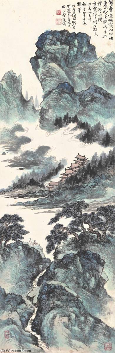 Lush Mountains In Clouds — Hu Peiheng