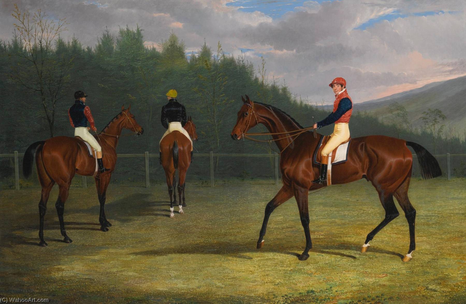 The Start Of The Goodwood Gold Cup, 1831, Lord Chesterfield's Priam, His Majesty King William Iv's Fleur De Lis, And Mr. Stonehewer's Variation — John Frederick Herring Senior