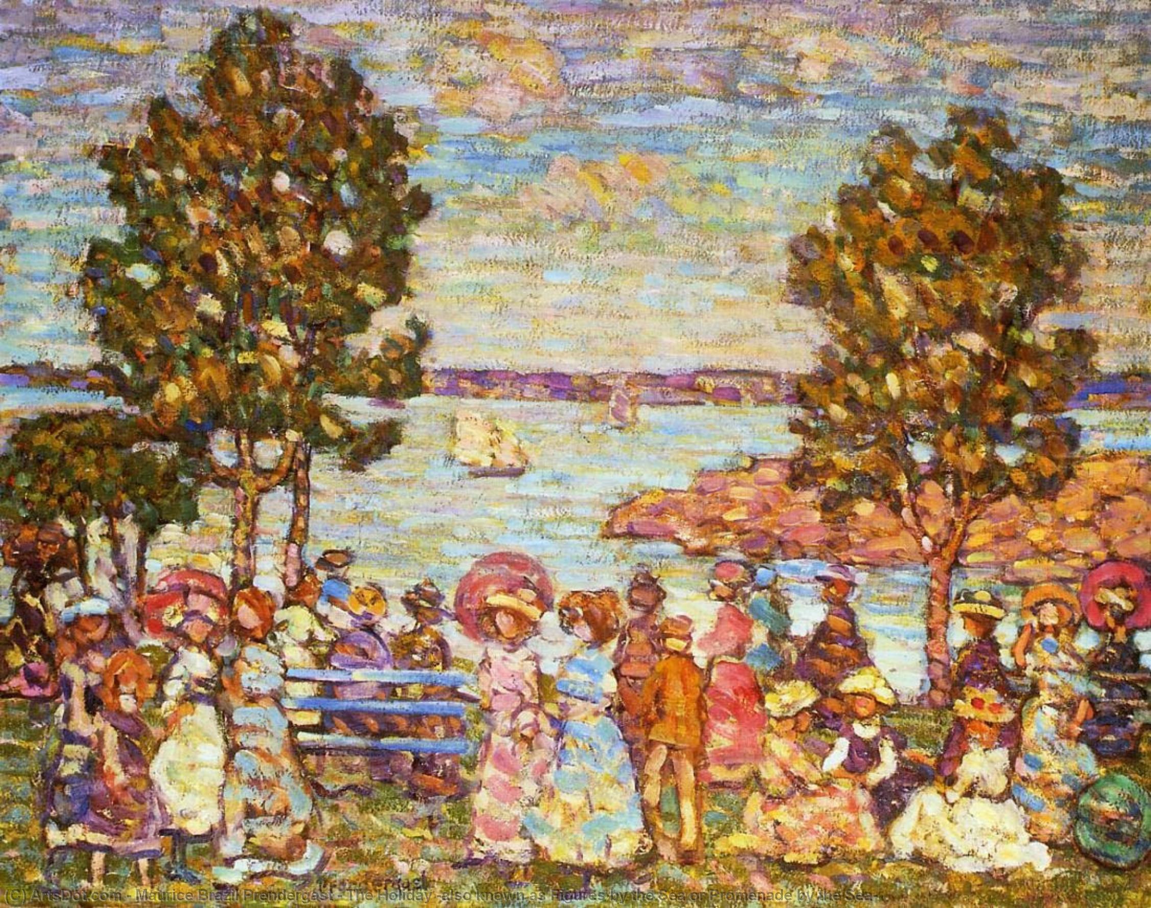 The Holiday (also Known As Figures By The Sea Or Promenade By The Sea) — Maurice Brazil Prendergast