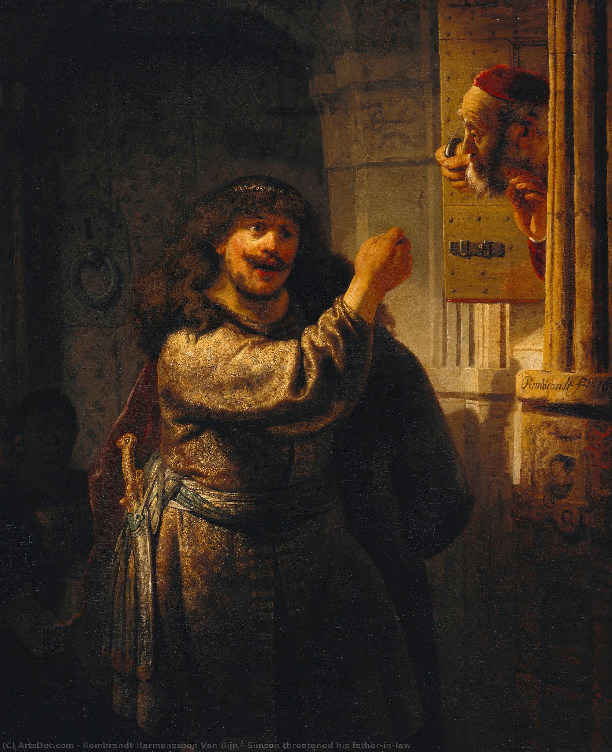 Simson Threatened His Father-in-law — Rembrandt Van Rijn