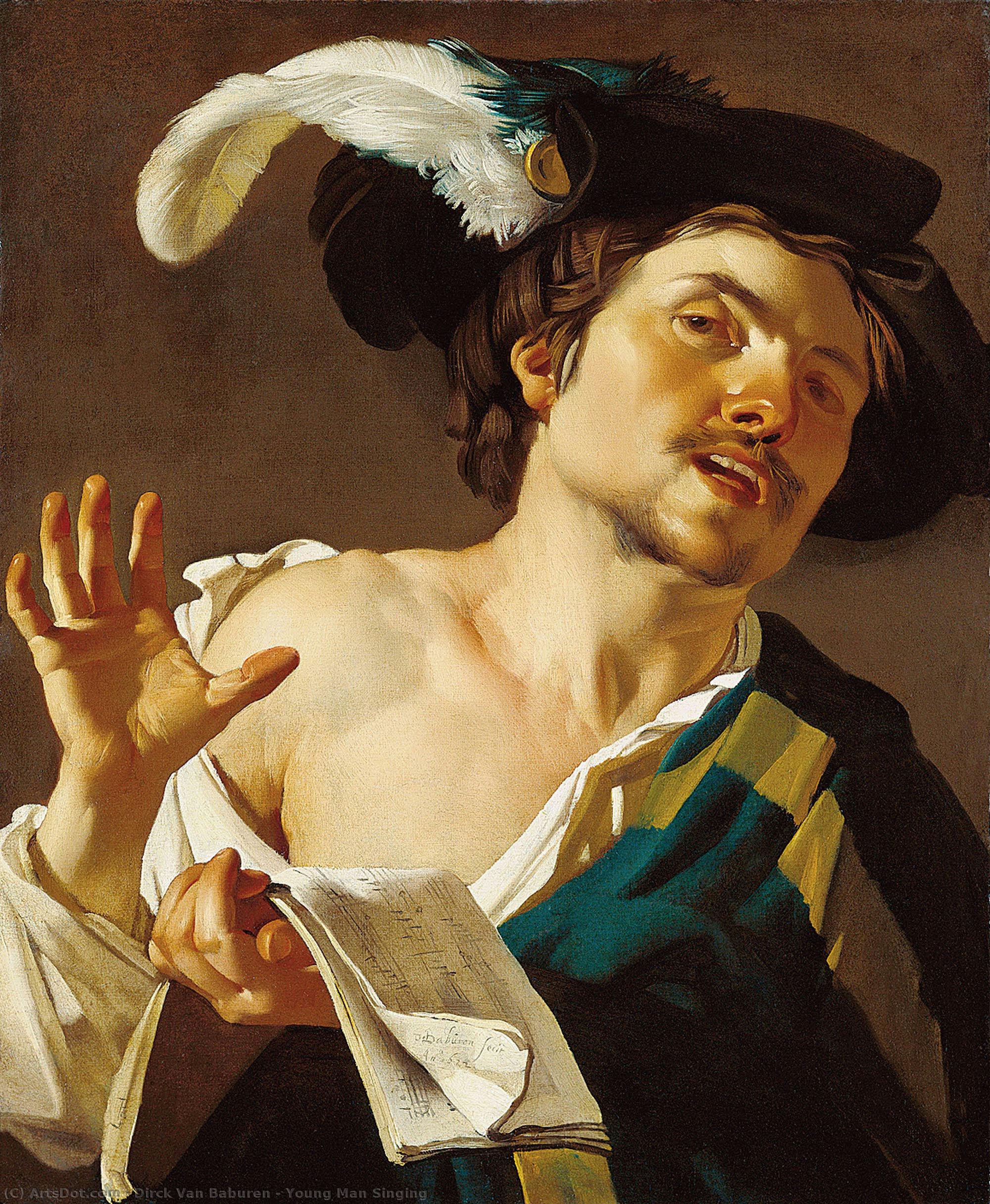 Young Man Singing — Dirk Van Baburen