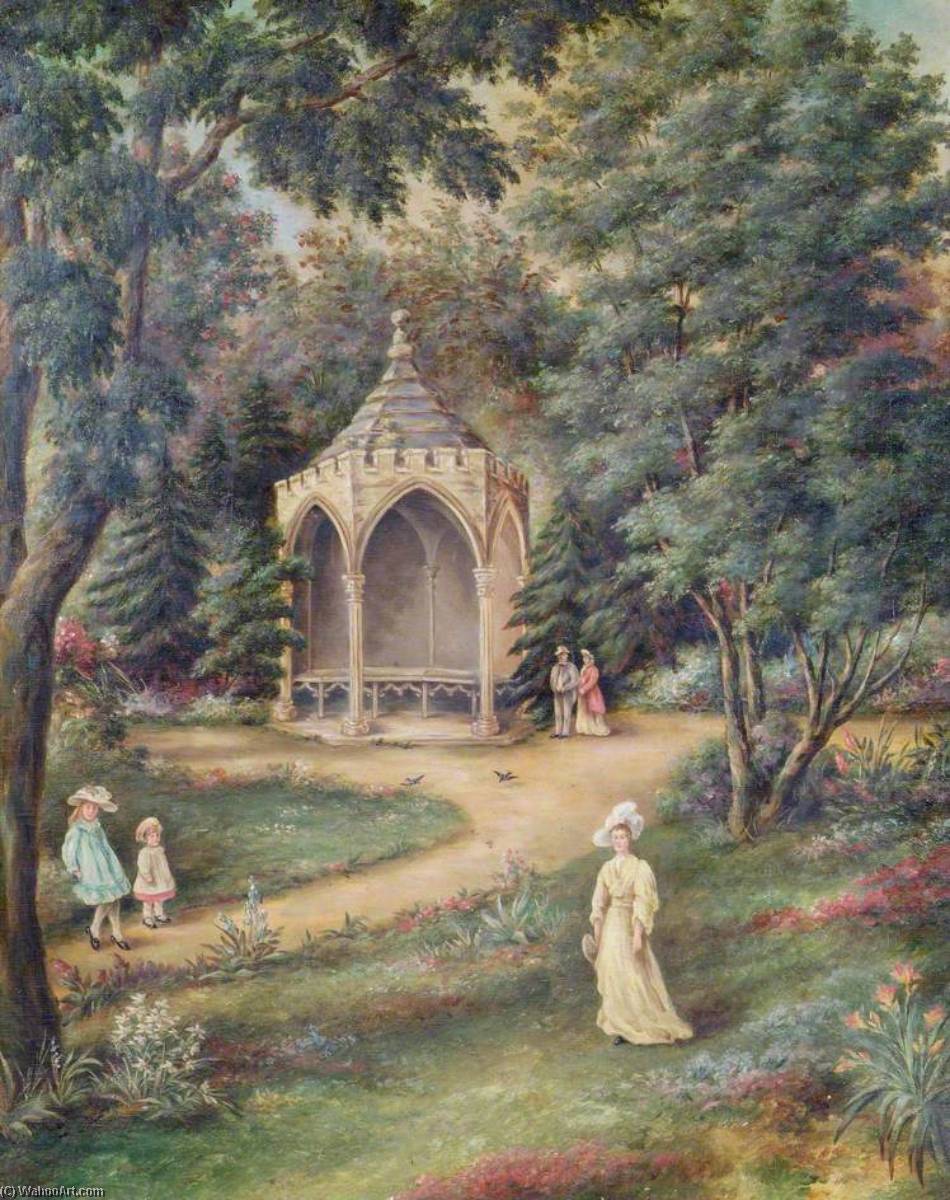 Landscaped Woodland Park Of The Throckmorton Family — William Samuel Wright