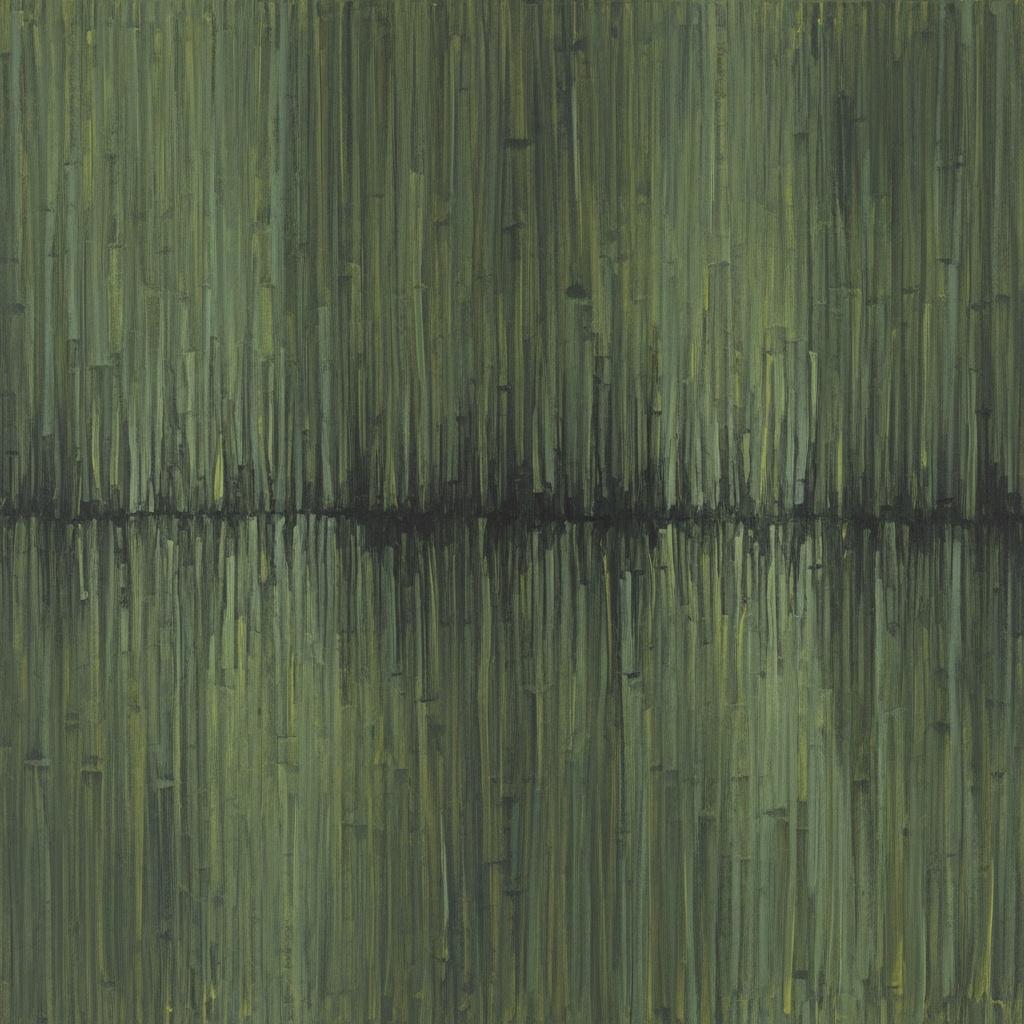 Symmetrical Echoes Of Moss And Shadow In A Meditative Monochromatic Horizon — Laurent Vionnet