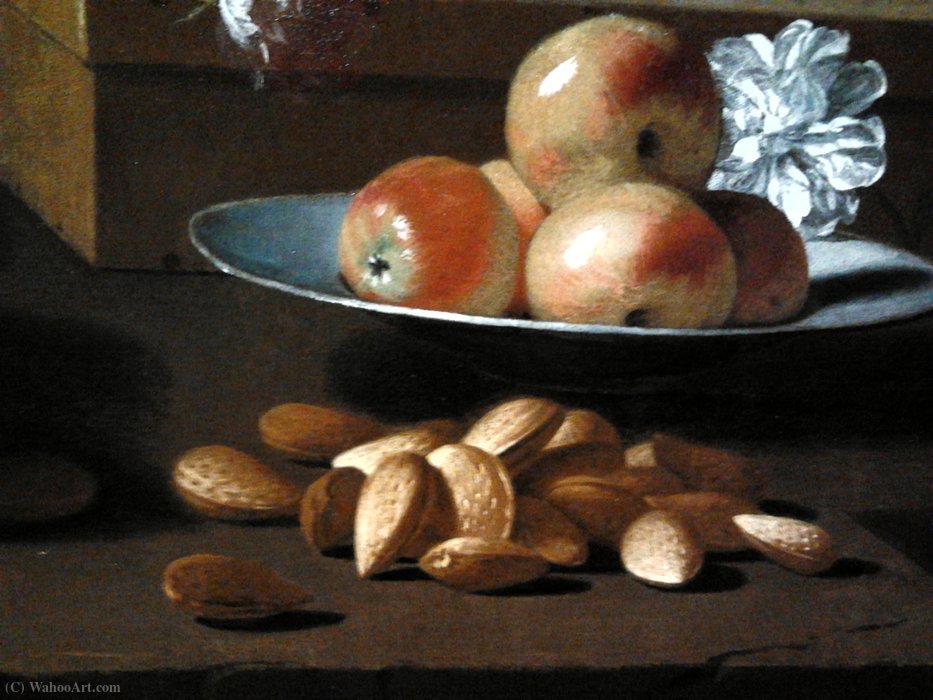 Still Life With Fruit And Nuts (detail). — Antonio Ponce De Santa Cruz