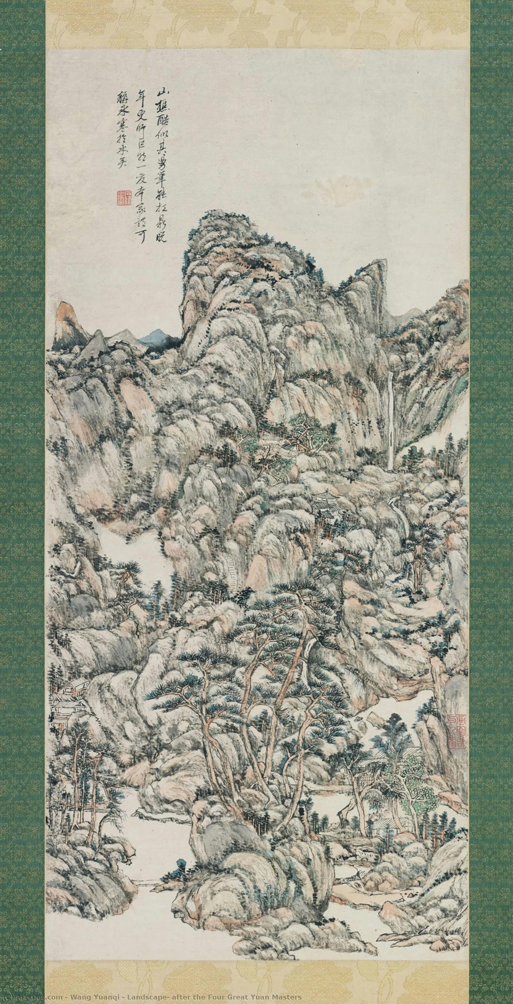 Landscape, After The Four Great Yuan Masters — Wang Yuanqi