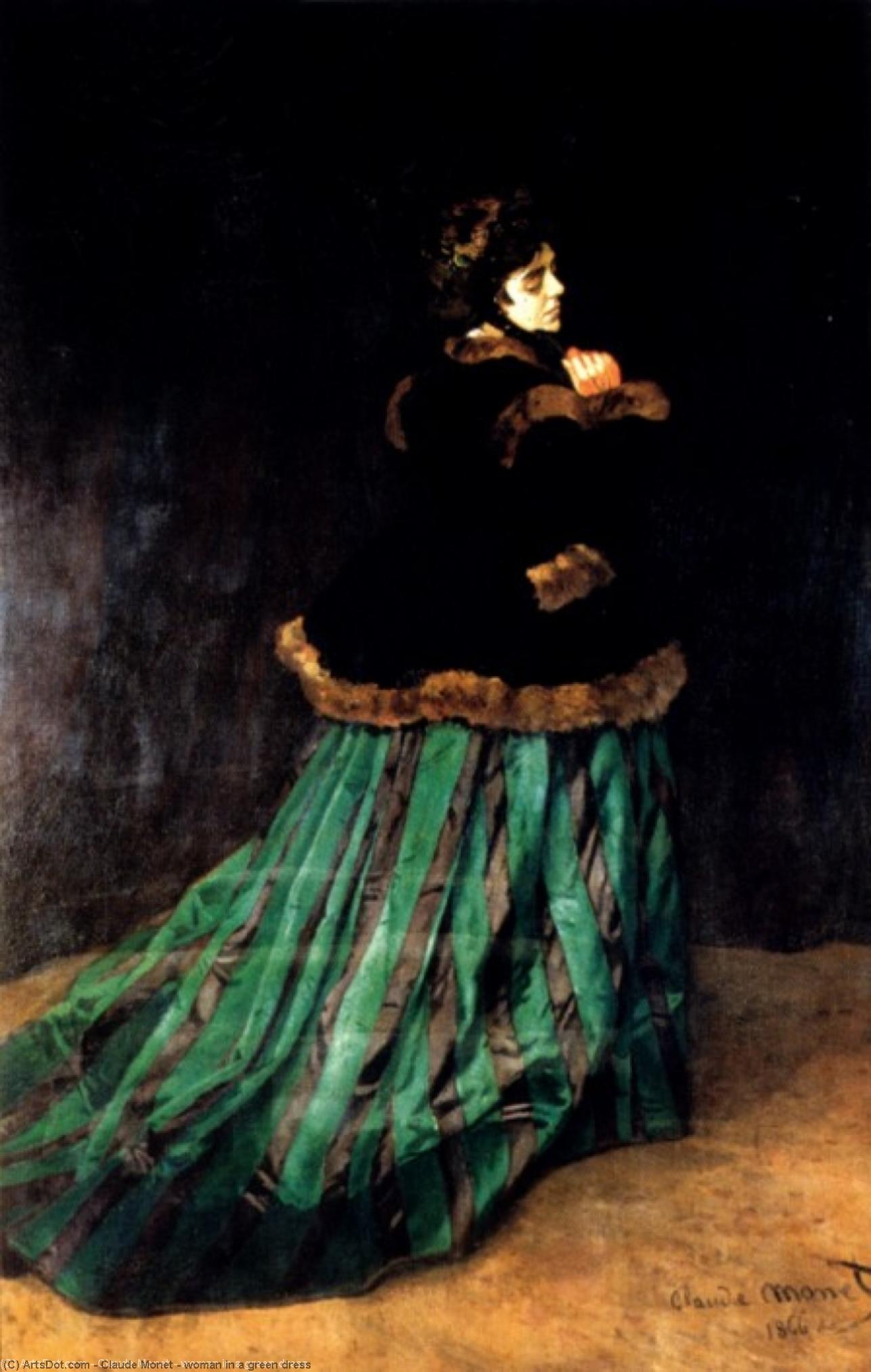 Woman In A Green Dress — Claude Monet