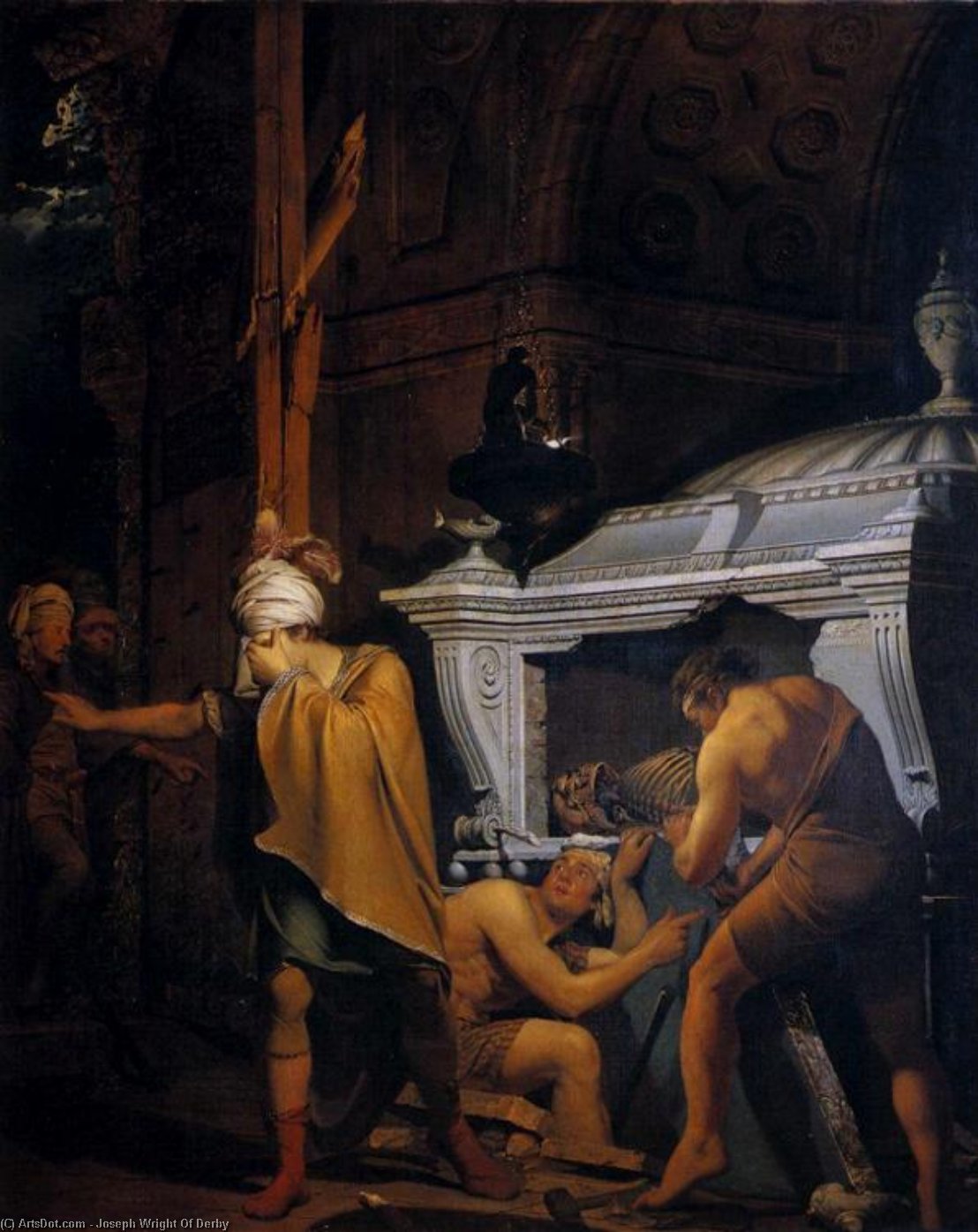 Miravan Breaking Open The Tomb Of His Ancestors — Joseph Wright Of Derby