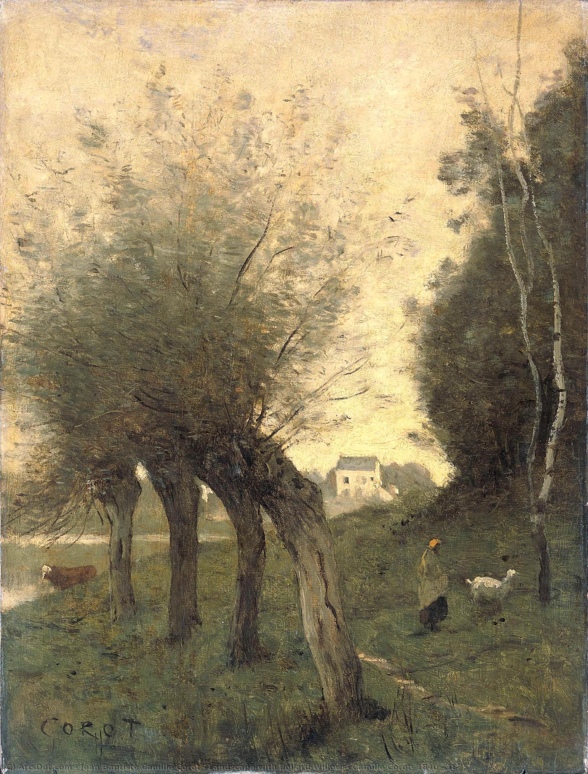 Landschaft Mit Kopfweiden, Camille Corot, 1840 - 1875 — Jean-baptiste-camille Corot