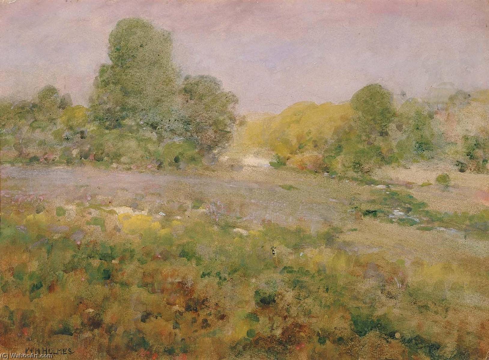 Field Of Varicolored Grasses In Late Summer (in The Virginia Hills) — William Henry Holmes