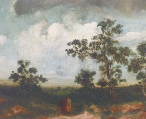 Shadows Falling In A Landscape — Arthur B. Davies