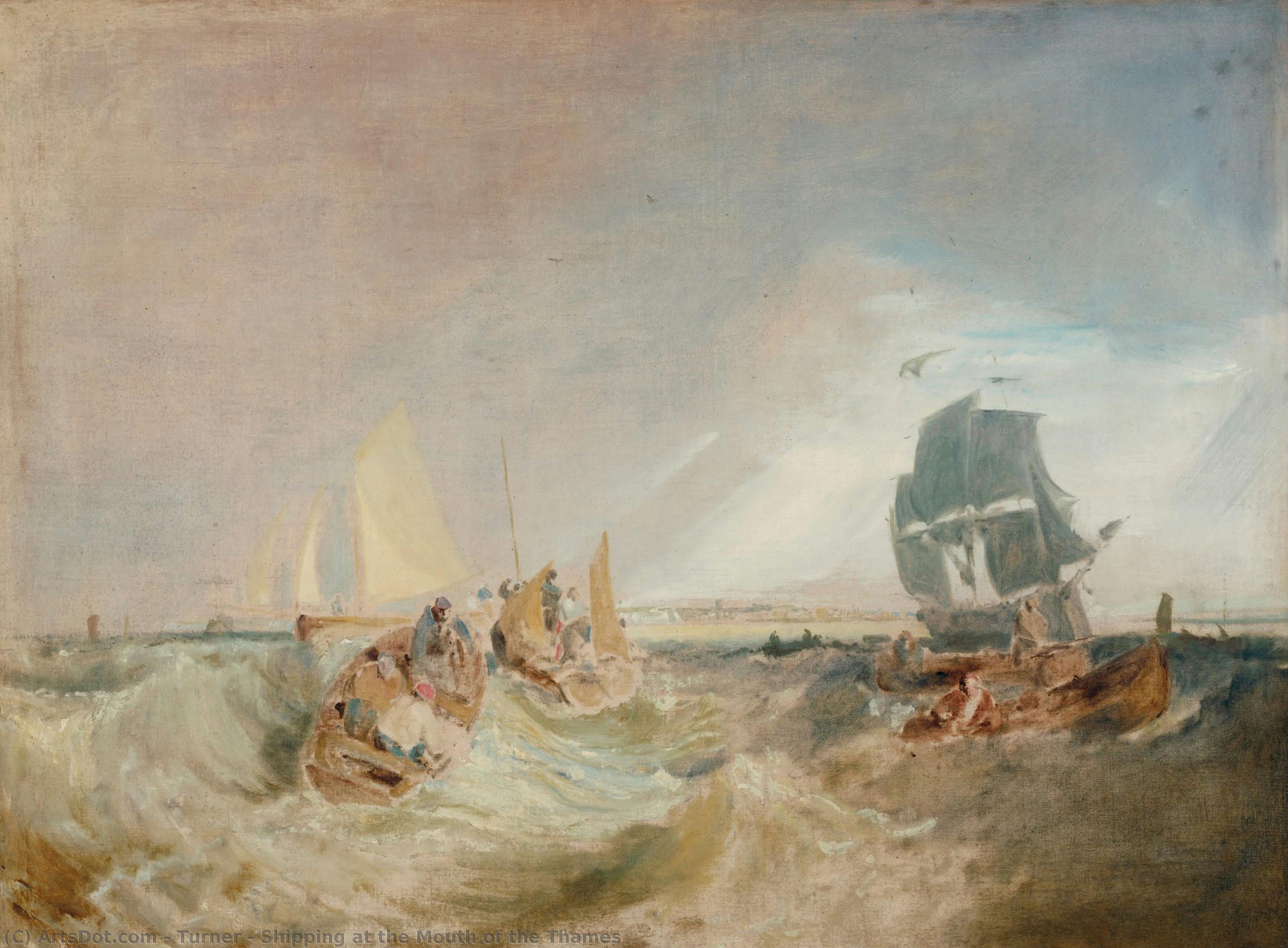 Shipping At The Mouth Of The Thames — J.m.w. Turner