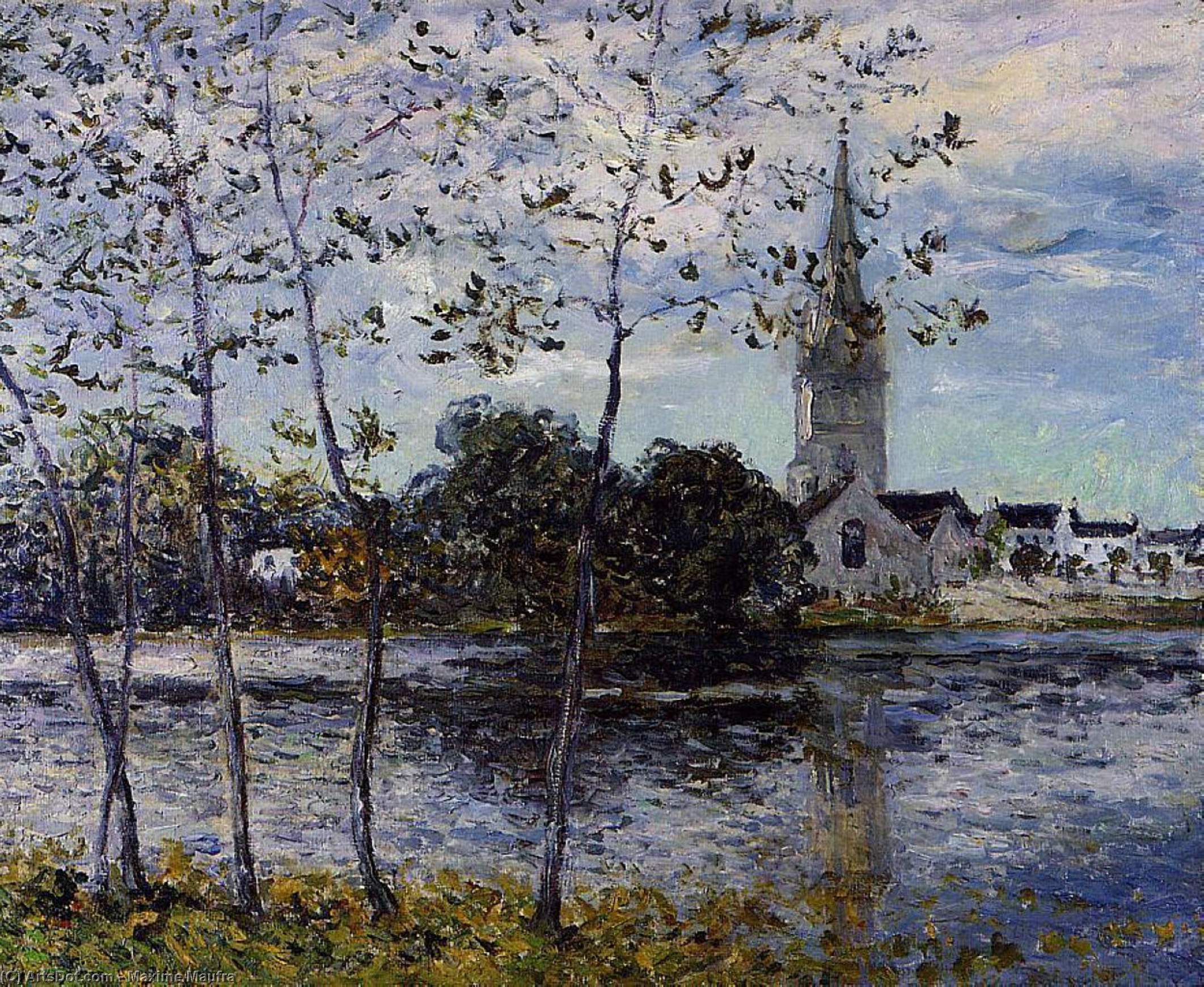 The Banks Of The Pond At Rosporden, Finistere — Maxime Emile Louis Maufra
