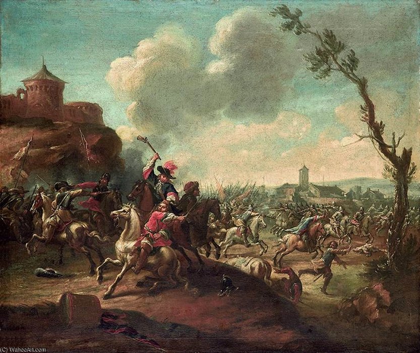 Battle Scene — Abraham Van Der Hoef