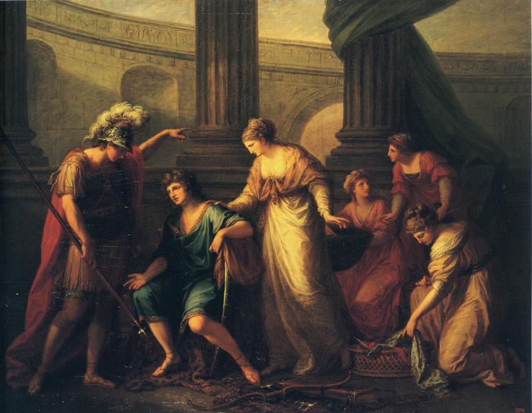 Hector Calls Paris To The Battle — Angelica Kauffmann (maria Anna Angelika)