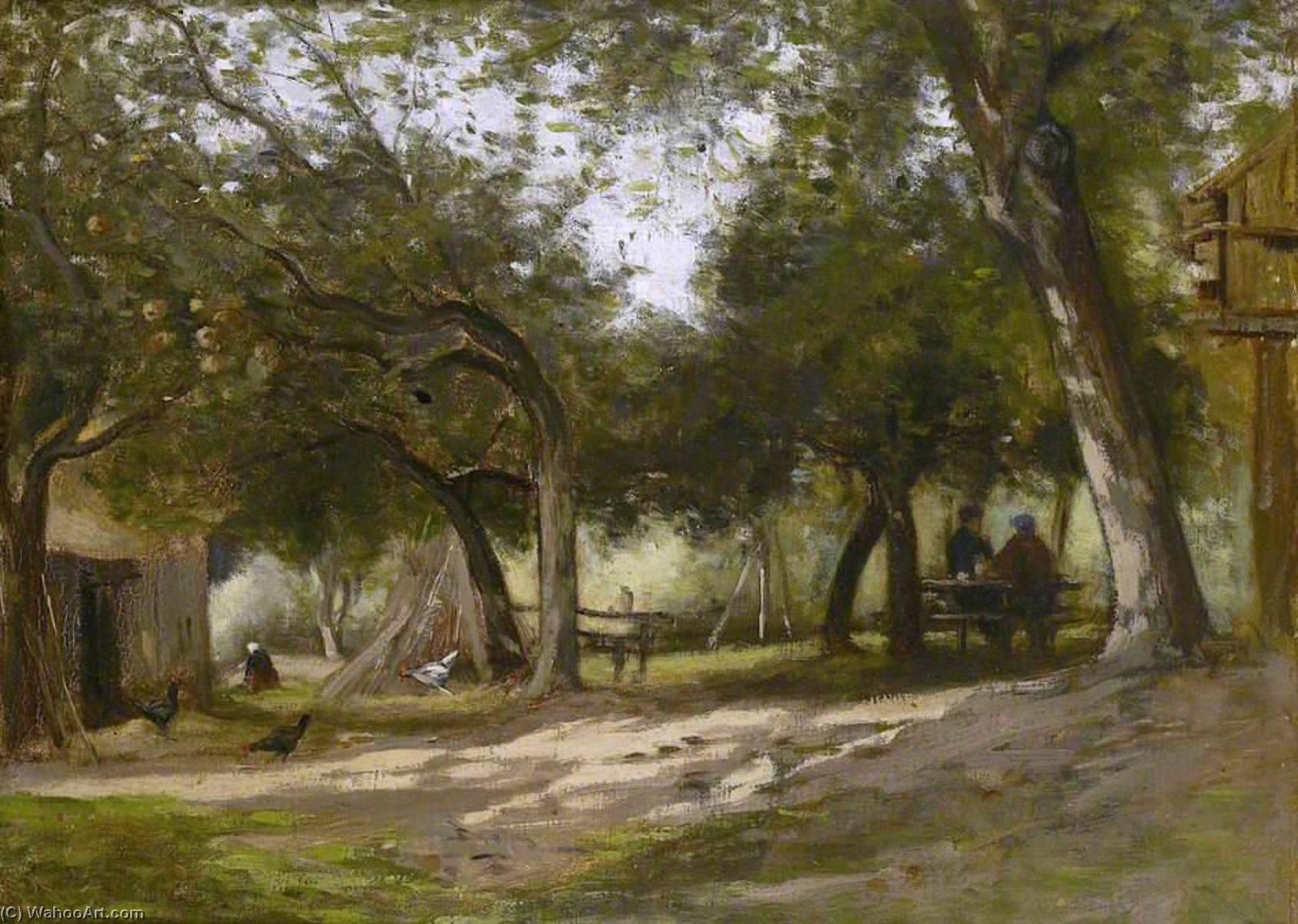Paisaje Con Una Granja — Adolphe Félix Cals