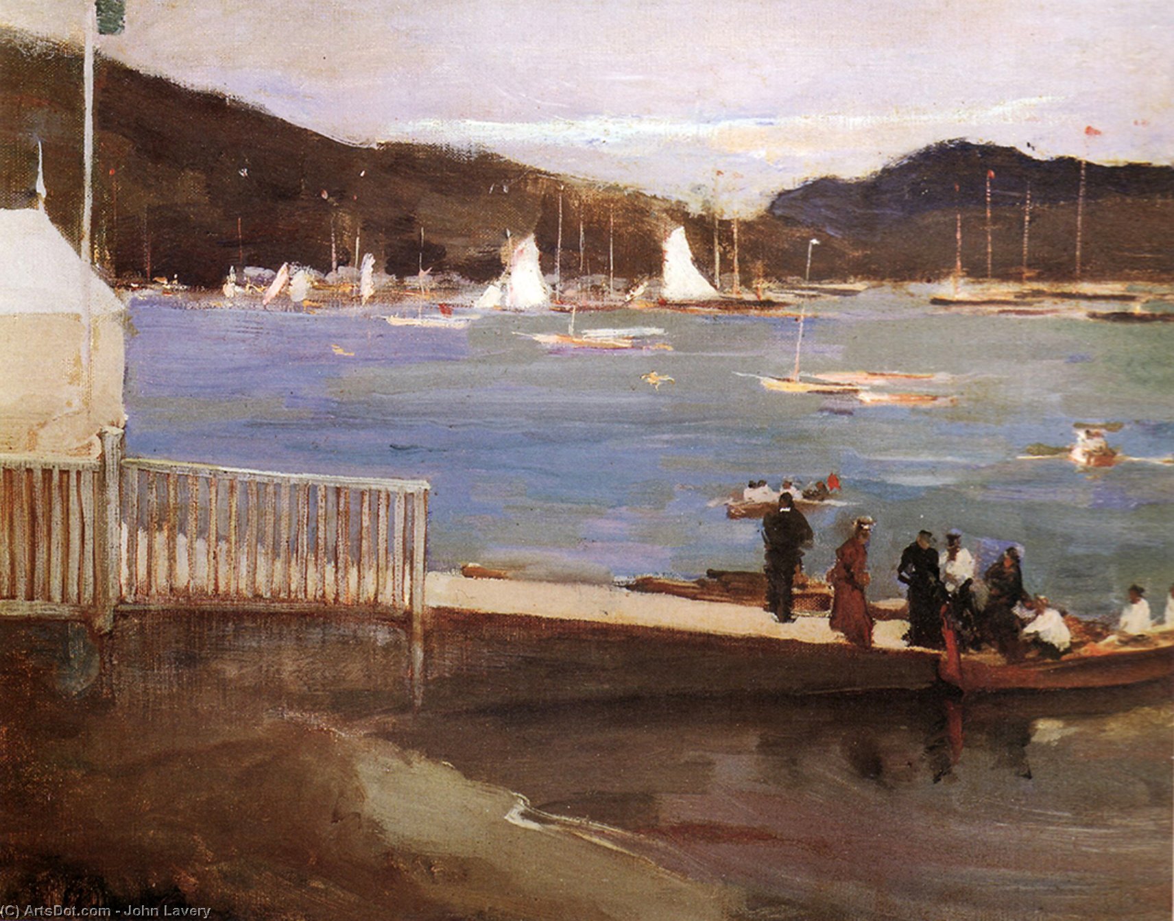 Sailing Boats On The Clyde Hunter's Quay — Sir John Lavery