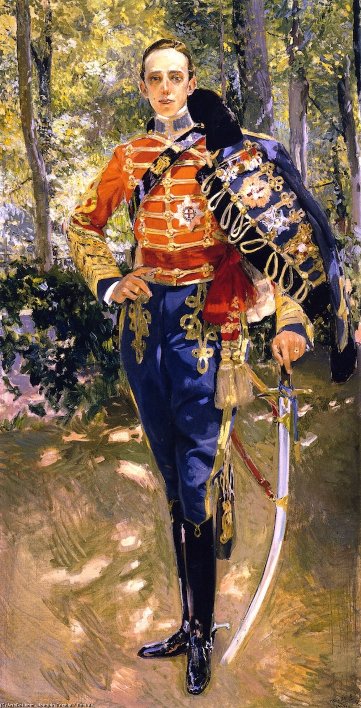 El Rey Alfonso Xiii Con Uniforme De Húsar — Joaquín Sorolla Y Bastida